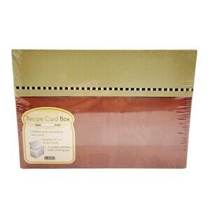 LANG Recipe Card Box Hidden Pop-Up Easel in Box Cover New Displays 4 X 6in